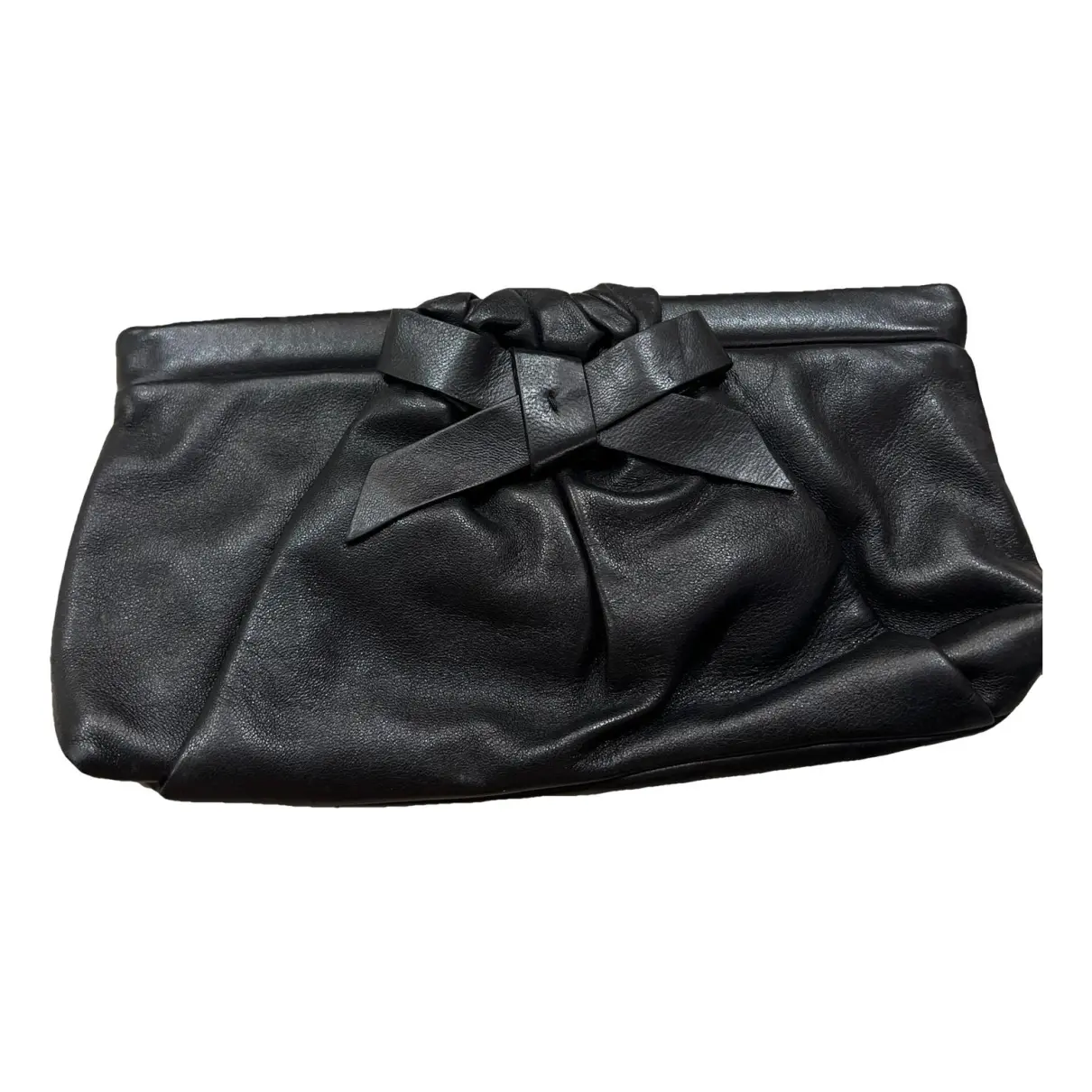 Leather clutch bag