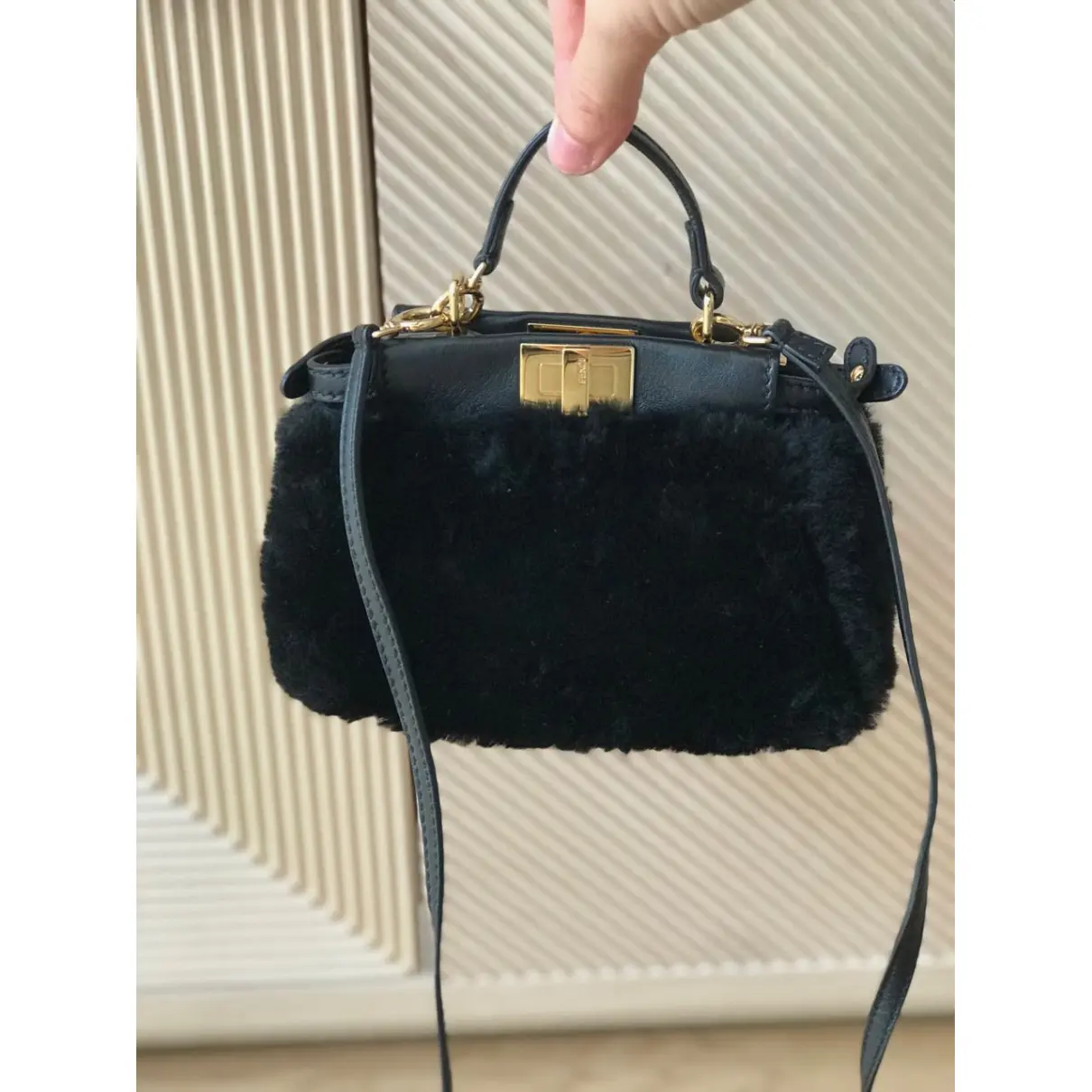 Peekaboo mini pocket leather handbag Fendi