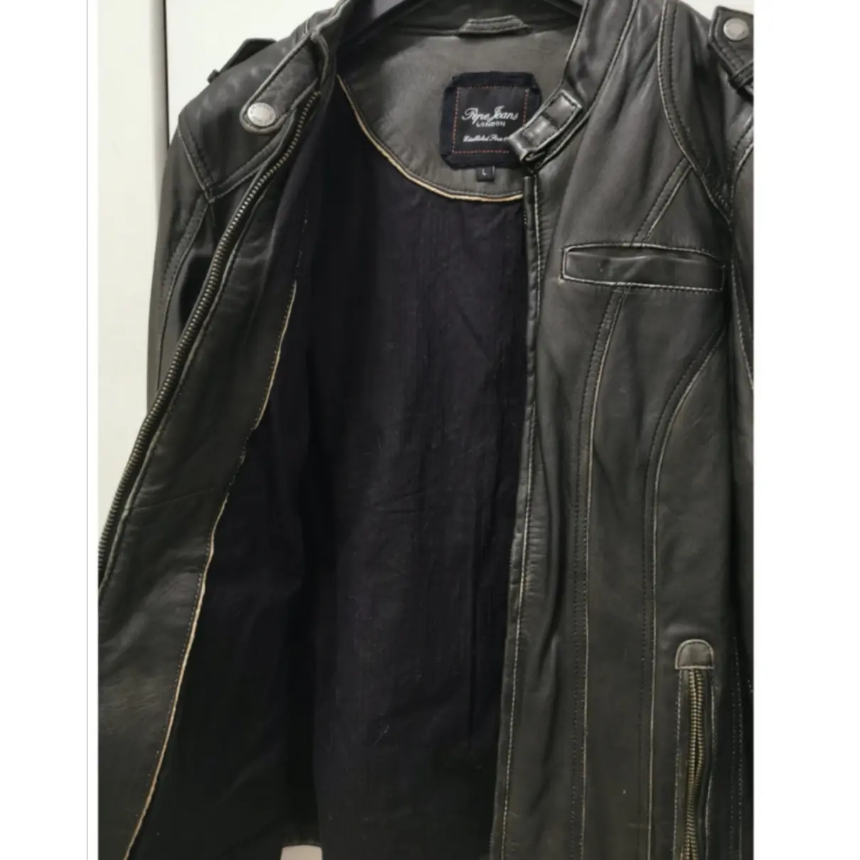 Leather jacket PEPE JEANS