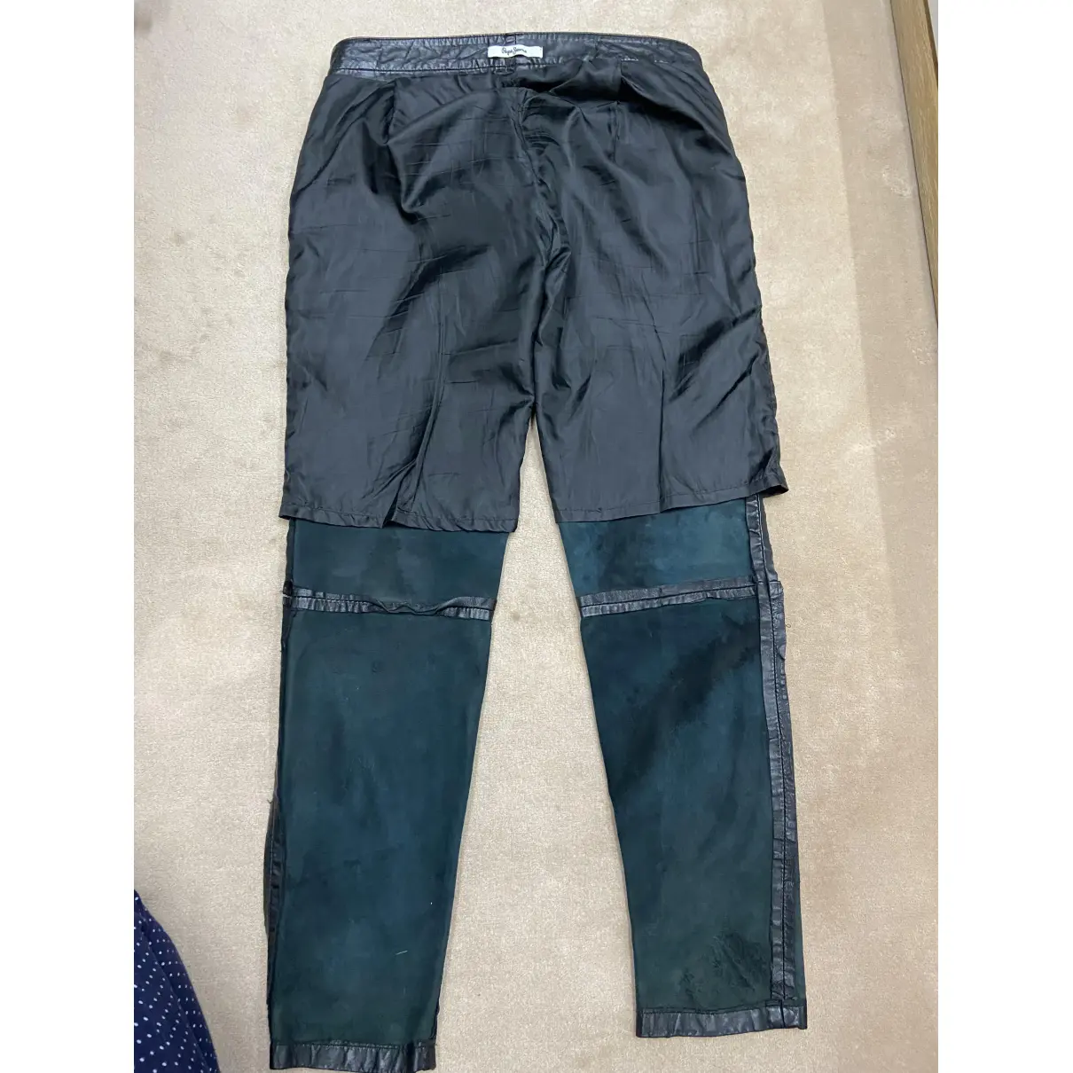 Leather trousers PEPE JEANS
