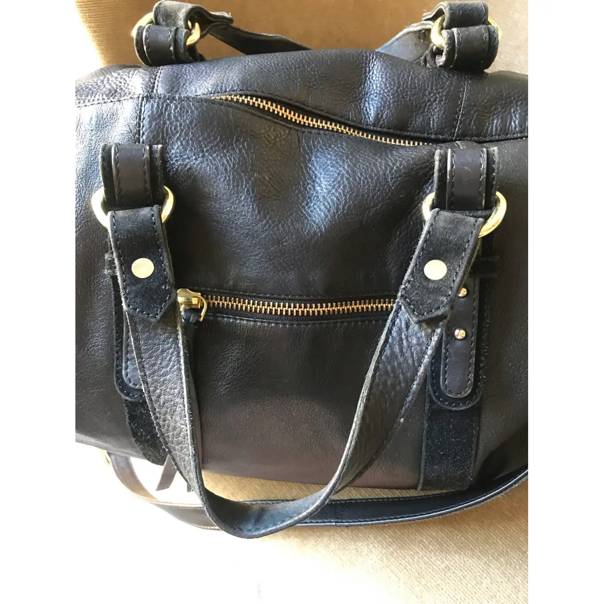 Leather crossbody bag Petite Mendigote