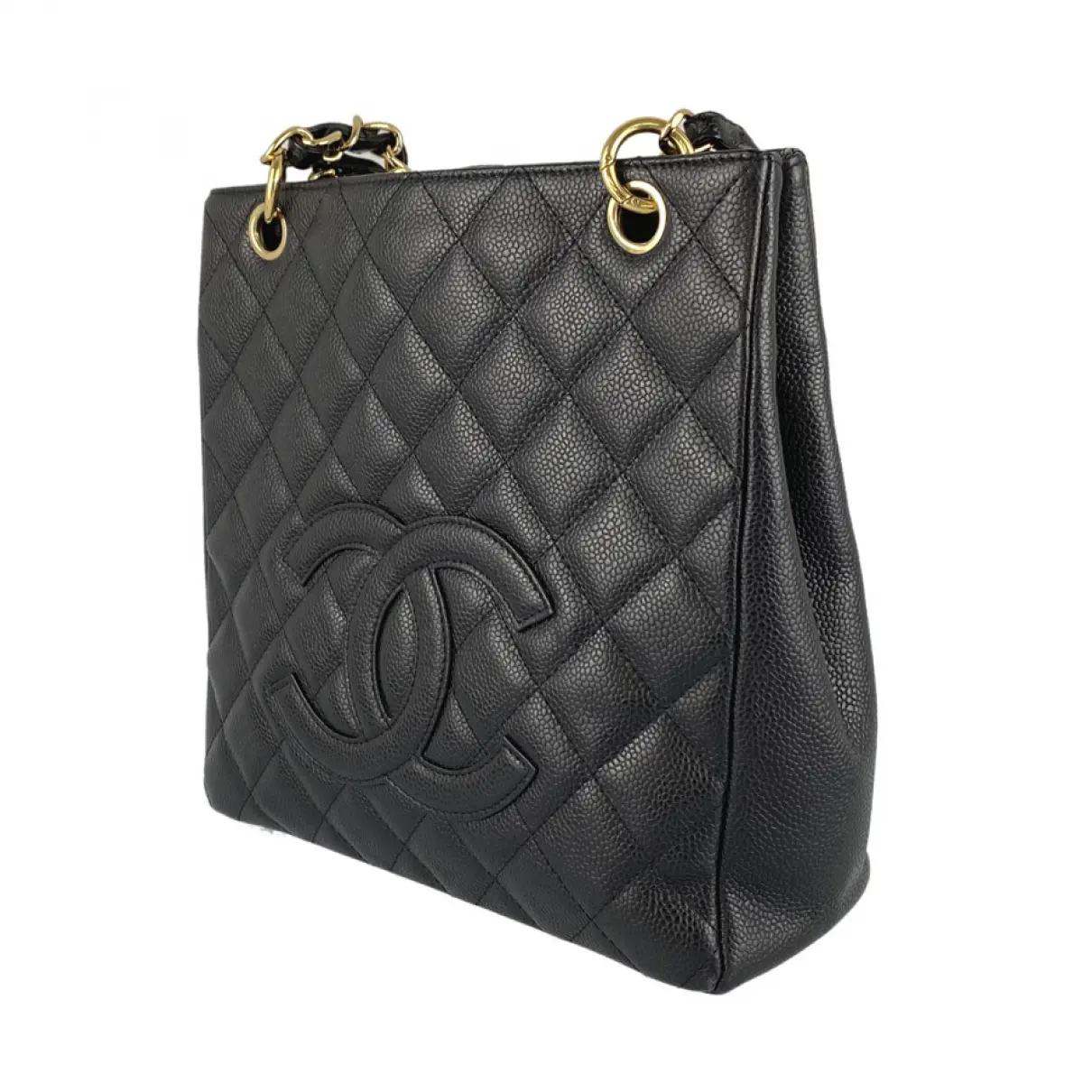 Buy Chanel Petite Shopping Tote leather handbag online - Vintage