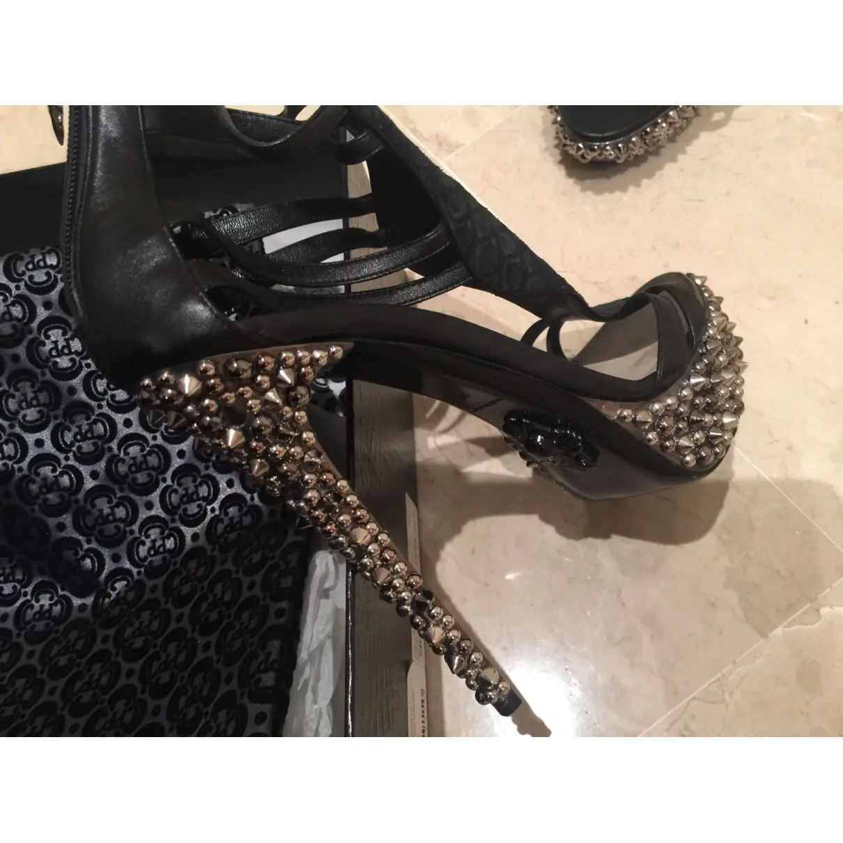 Leather heels Philipp Plein