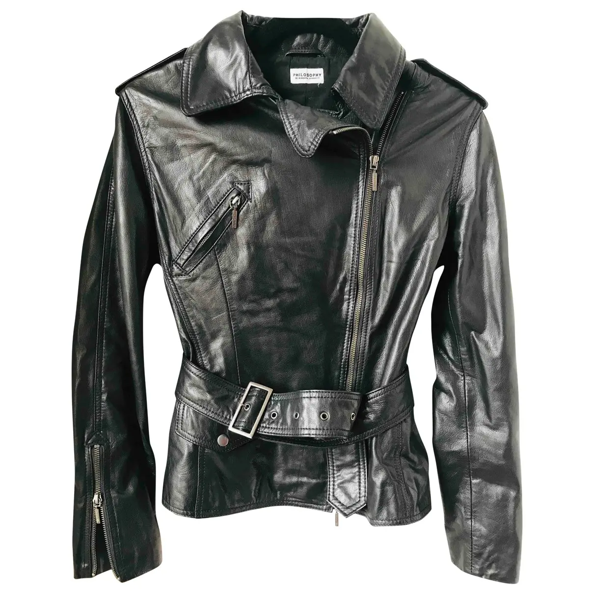 Leather jacket Philosophy Di Alberta Ferretti