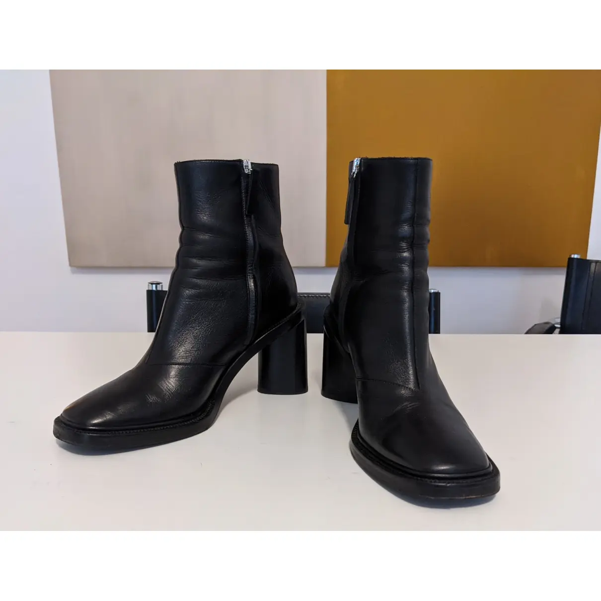 Buy Acne Studios Pistol leather ankle boots online