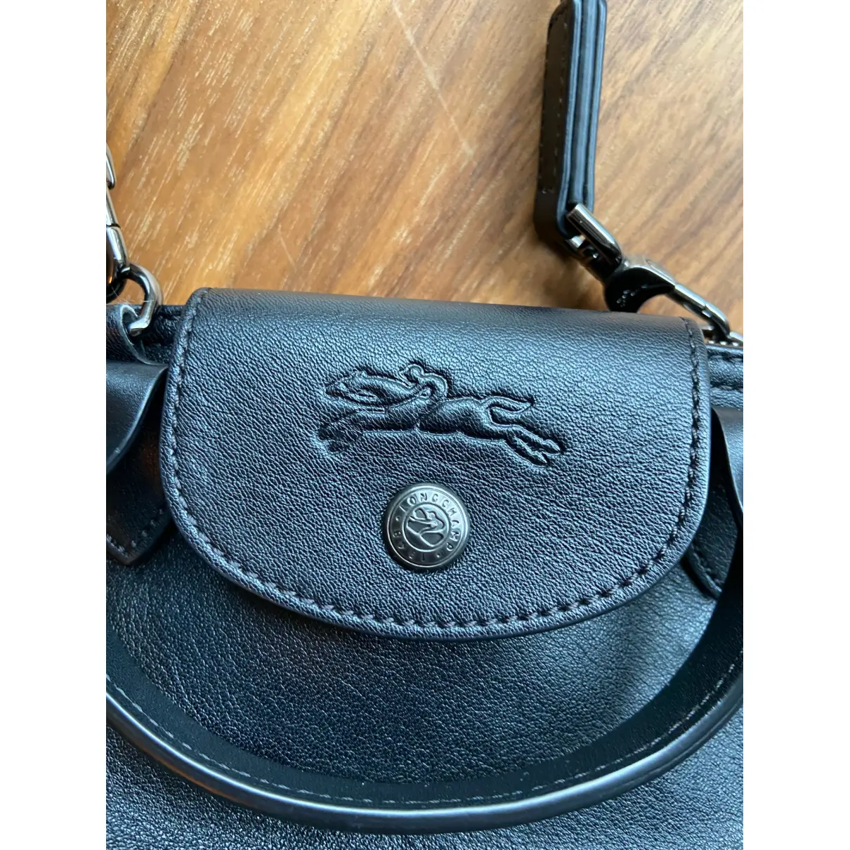 Pliage leather crossbody bag Longchamp