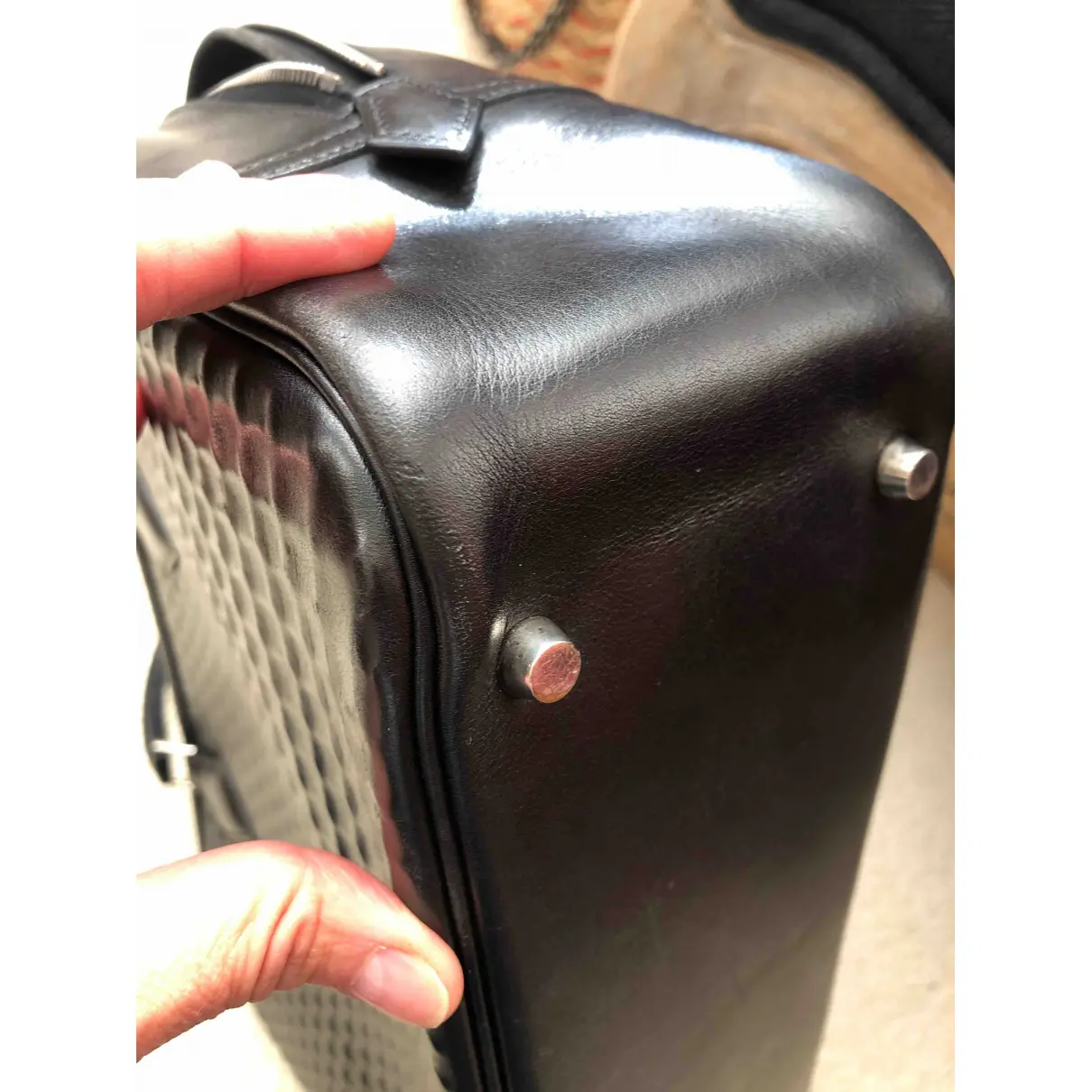 Plume leather handbag Hermès - Vintage