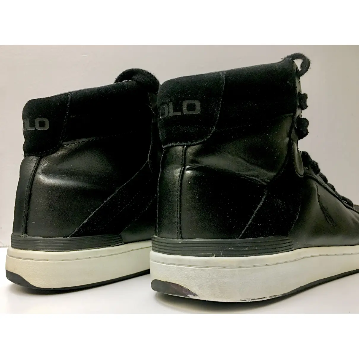 Buy Polo Ralph Lauren Leather high trainers online - Vintage