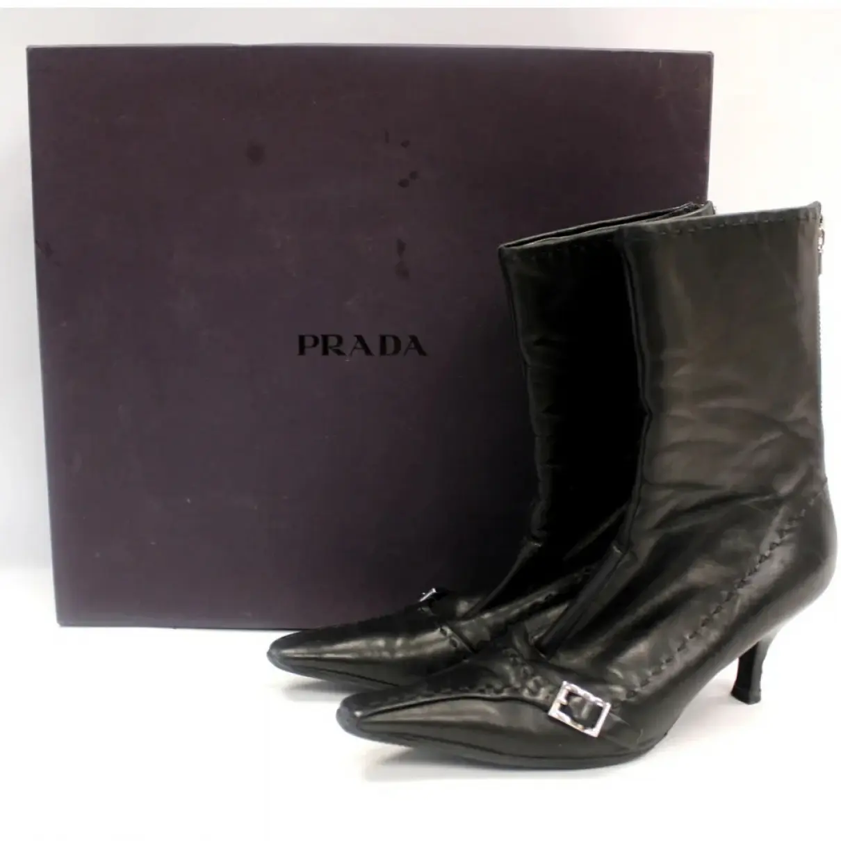Buy Prada Leather biker boots online - Vintage
