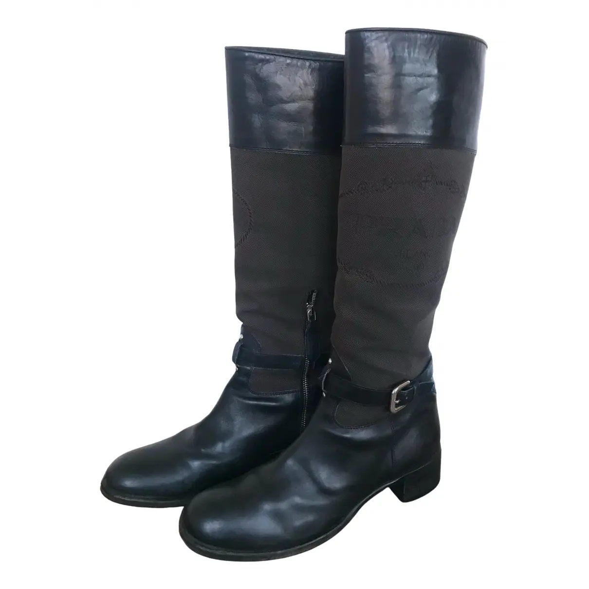 Leather riding boots Prada - Vintage