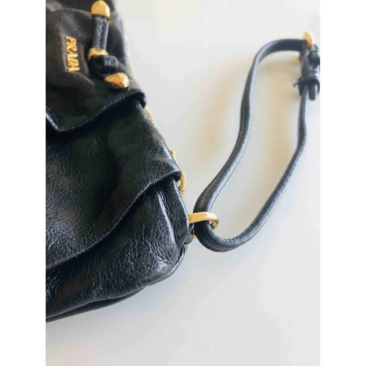 Leather clutch bag Prada