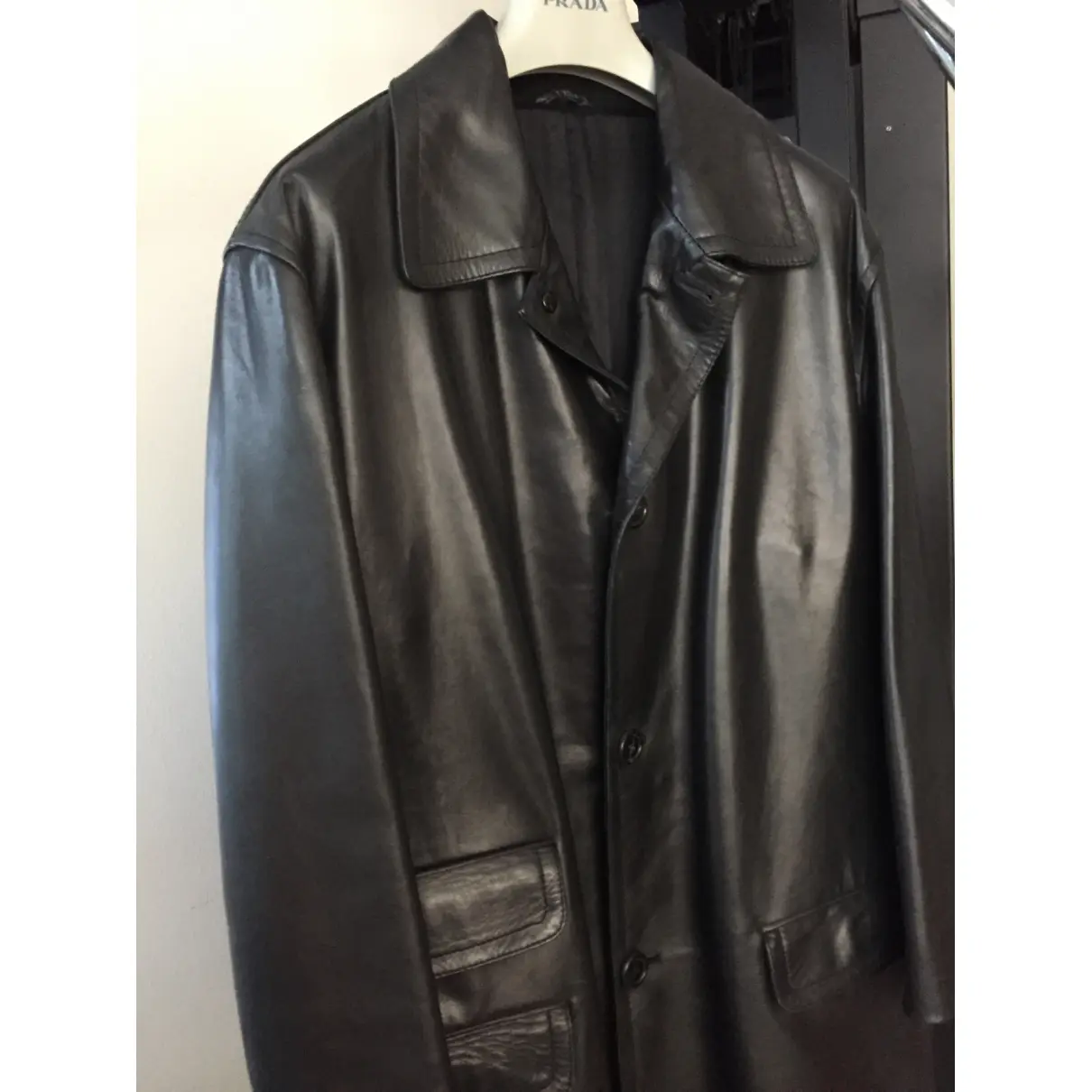 Leather coat Prada