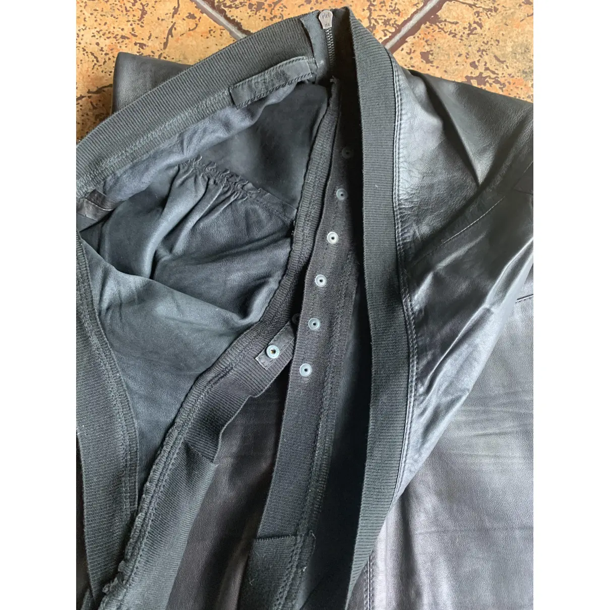 Leather mid-length dress Prada