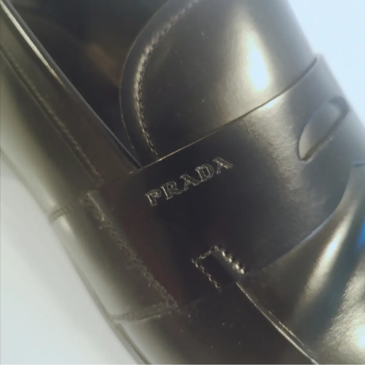 Leather flats Prada