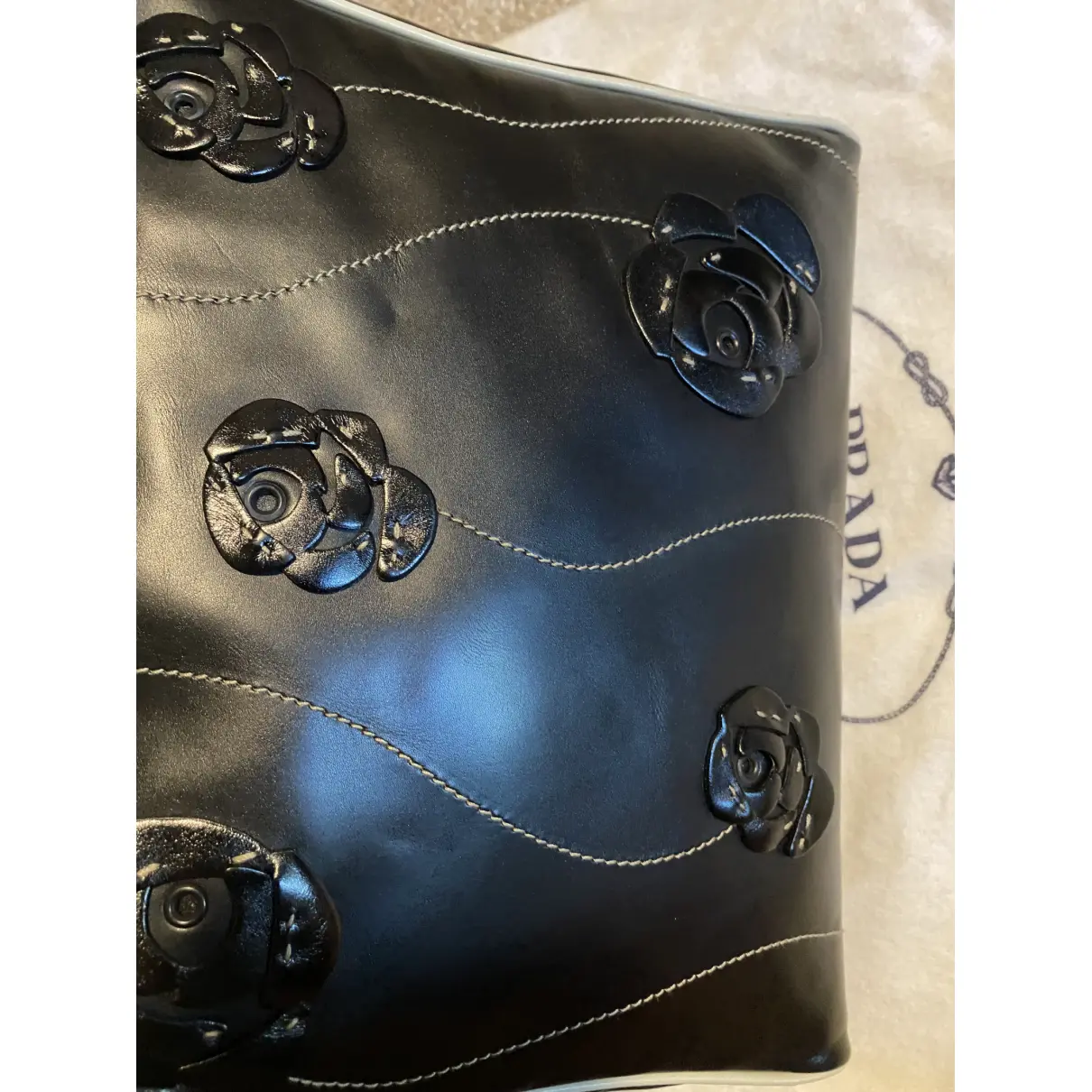 Leather handbag Prada - Vintage