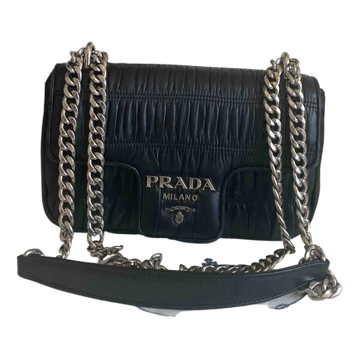 Leather crossbody bag Prada