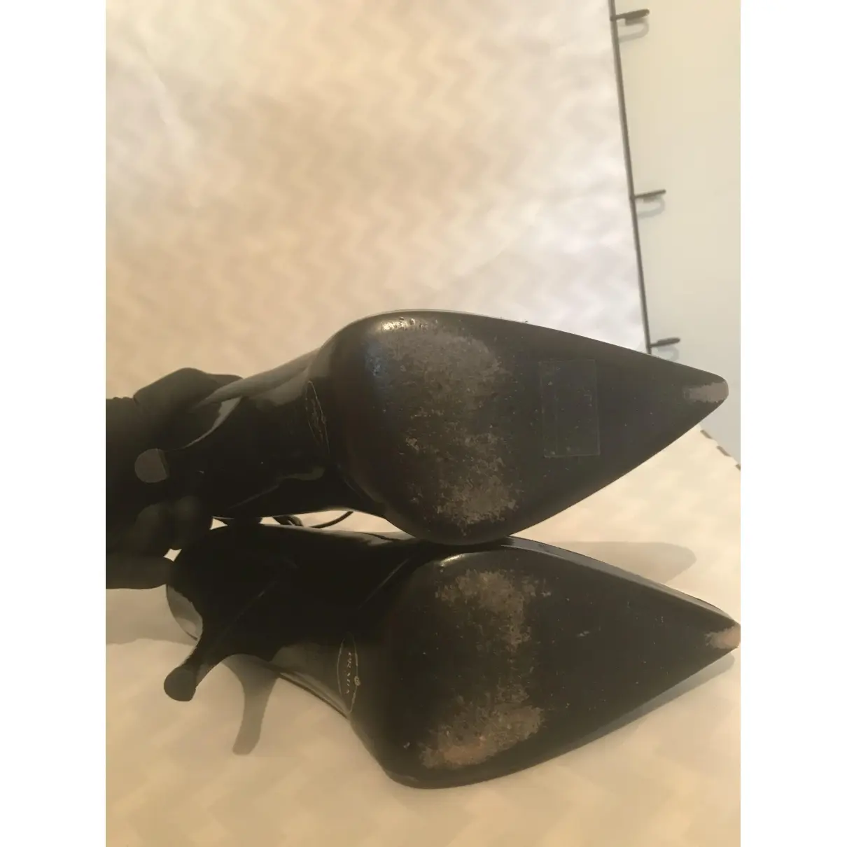 Leather heels Prada