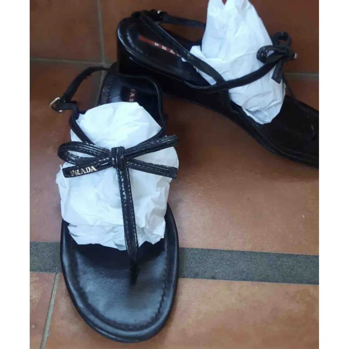 Buy Prada Leather flip flops online