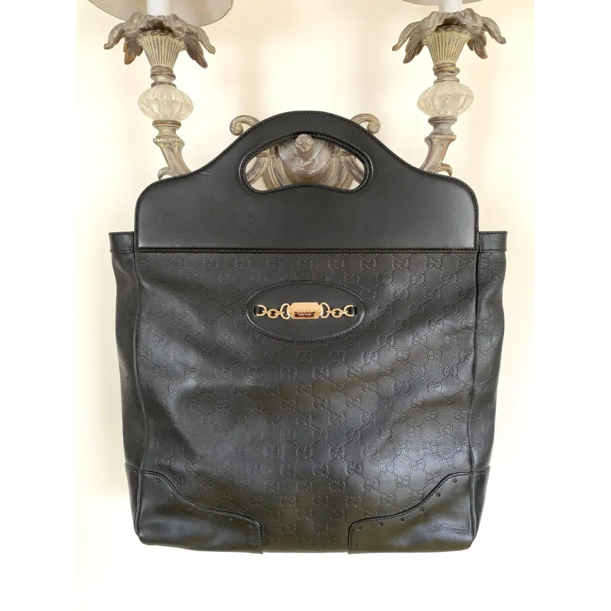 Punch leather handbag Gucci - Vintage