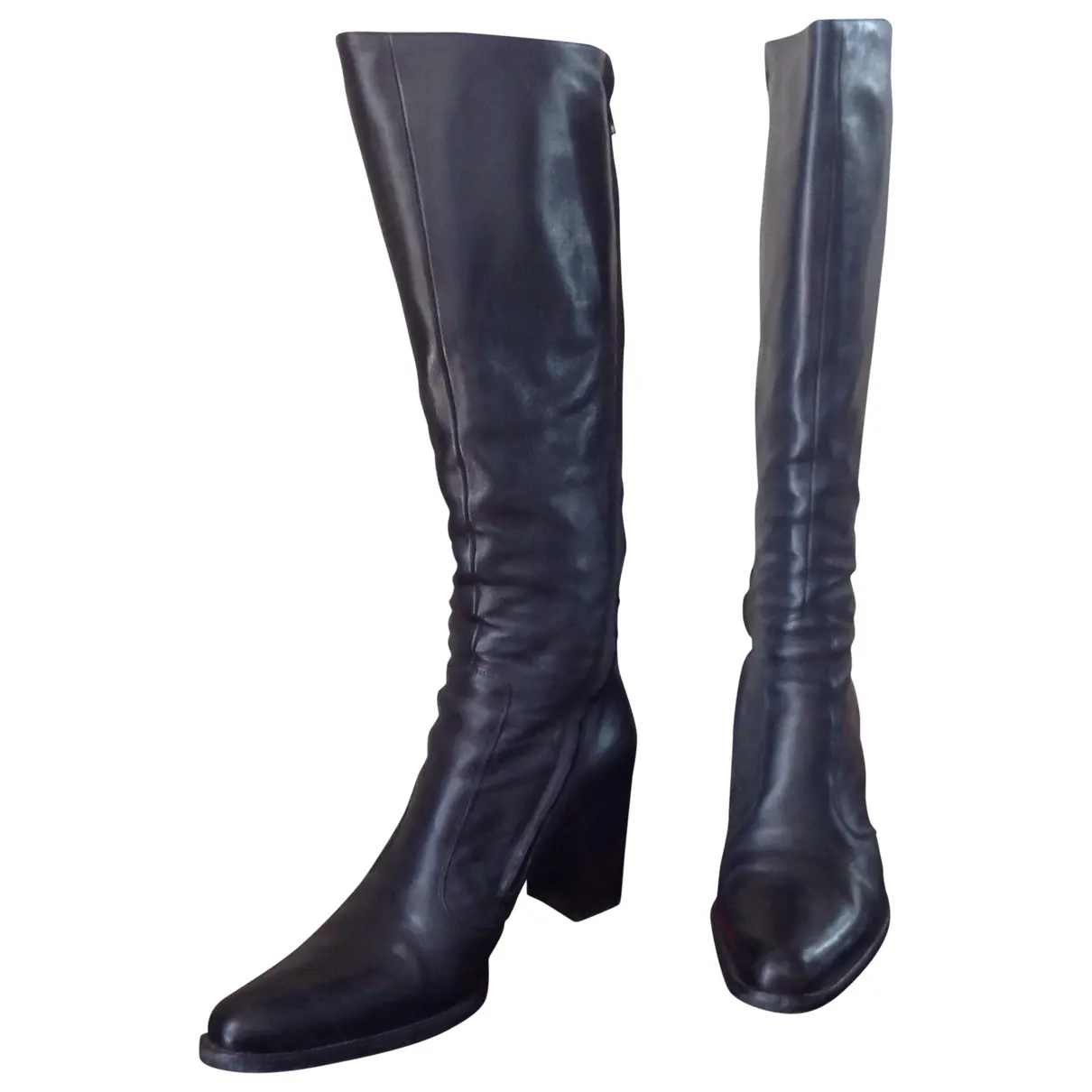 Black Leather Boots Free Lance