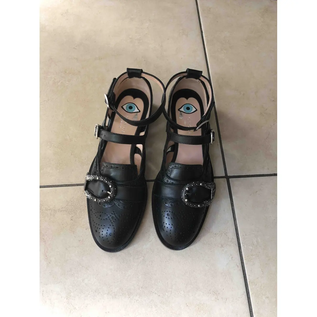 Gucci Queercore leather lace ups for sale
