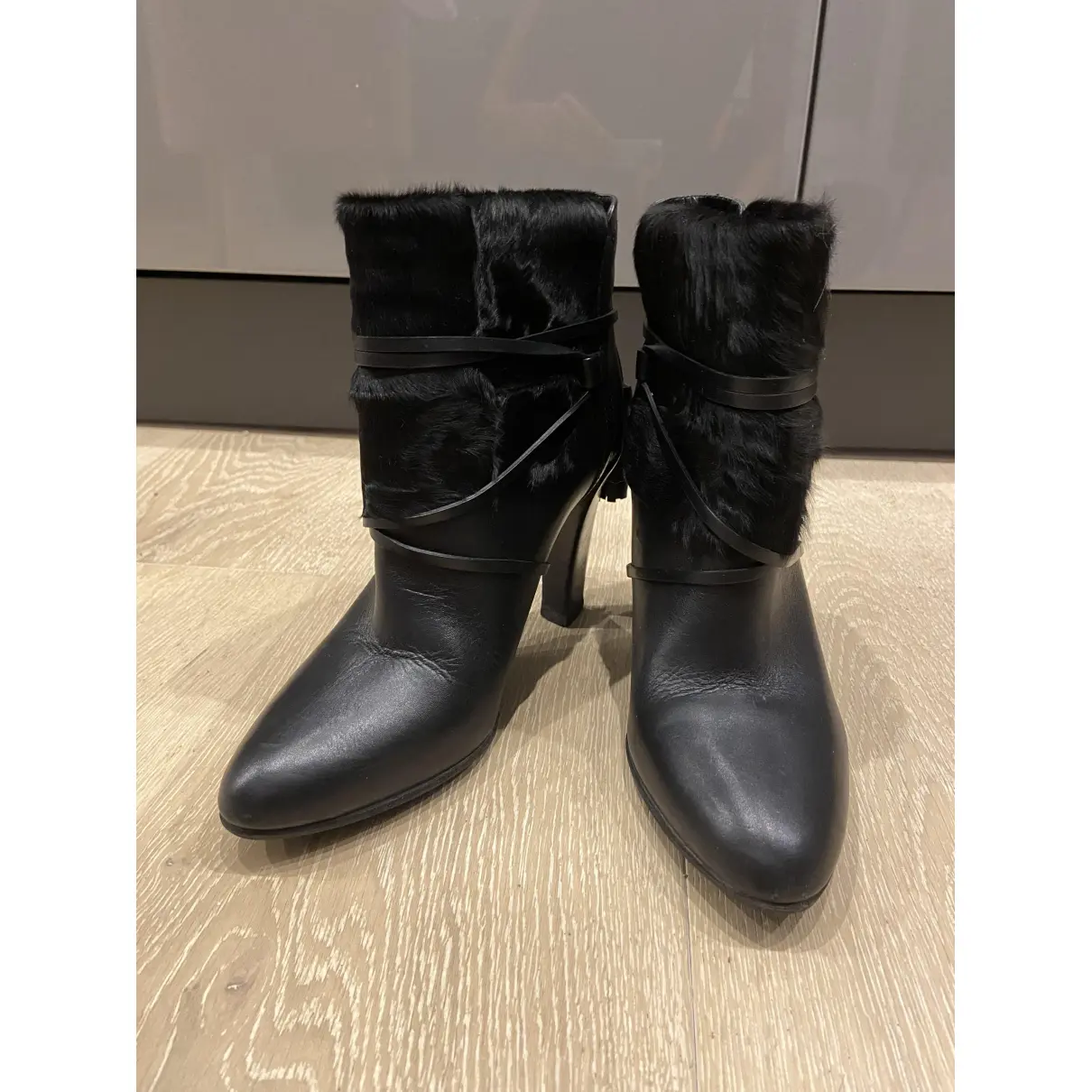 Buy Ralph Lauren Collection Leather ankle boots online