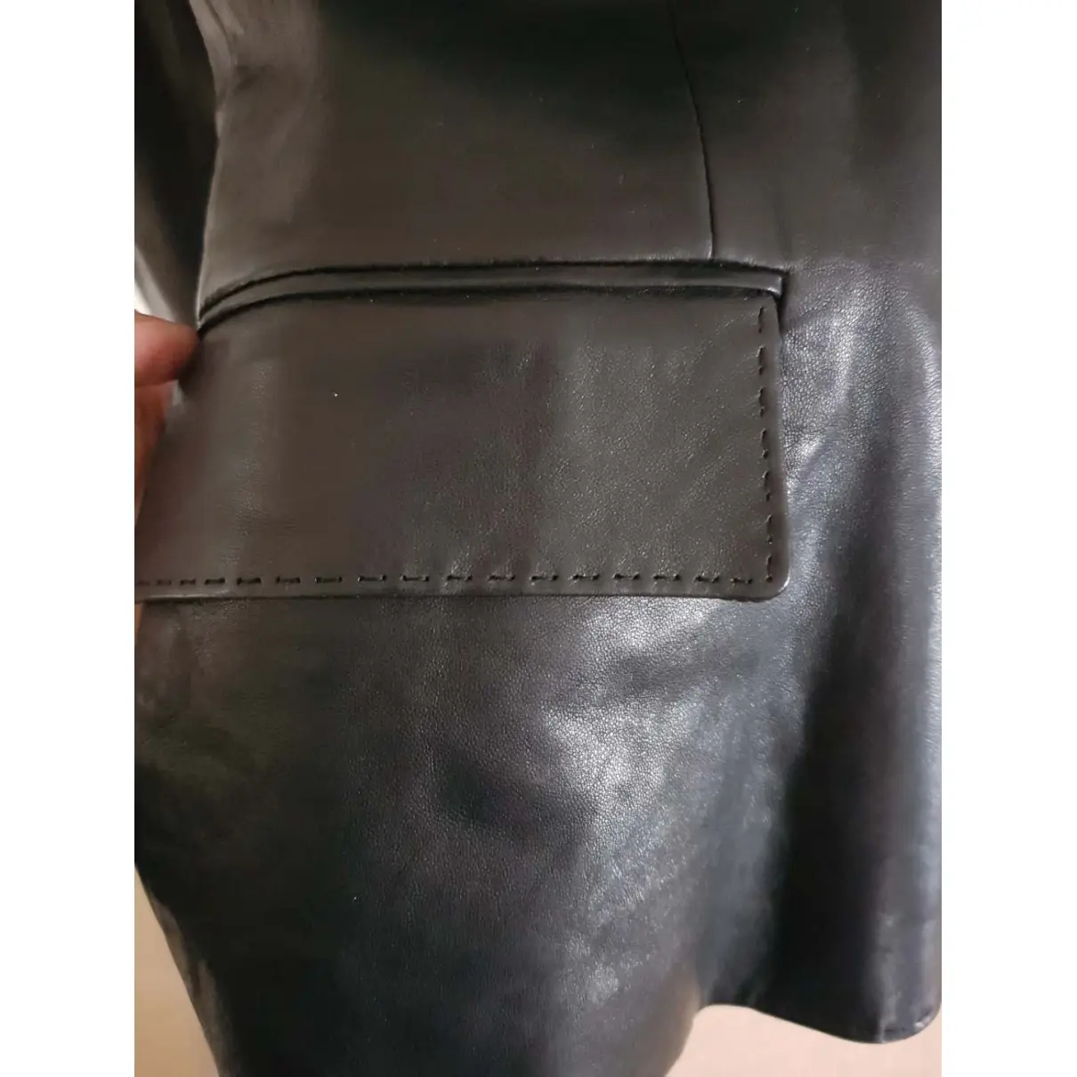 Leather biker jacket Ralph Lauren Collection