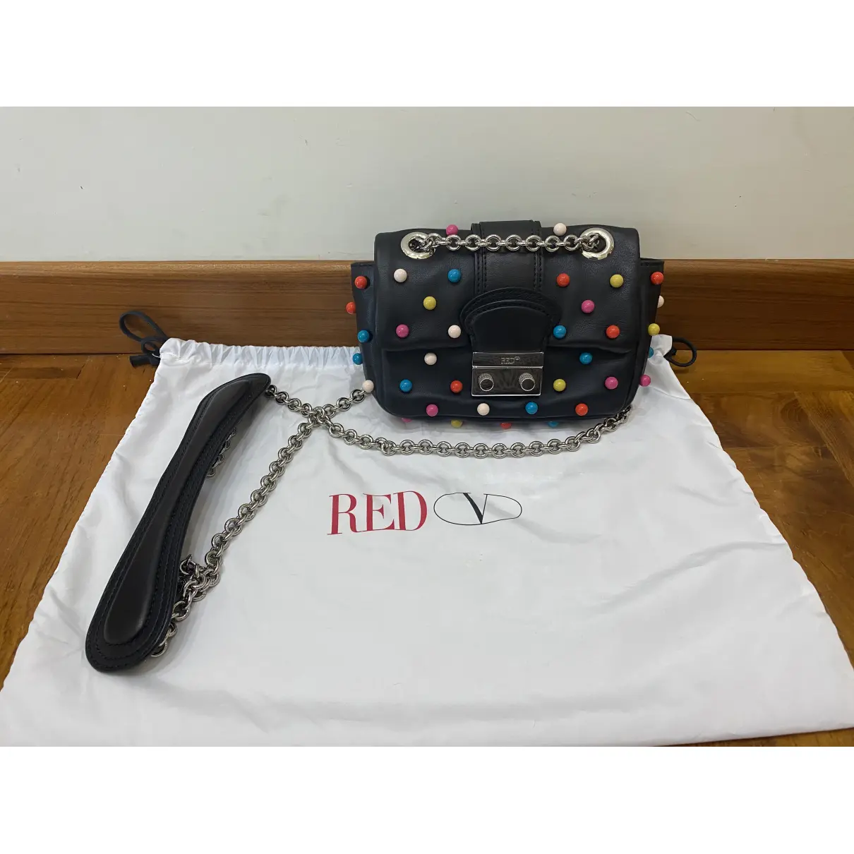Leather handbag Red Valentino Garavani