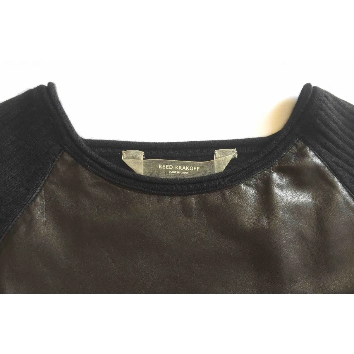 Buy Reed Krakoff Leather mid-length dress online