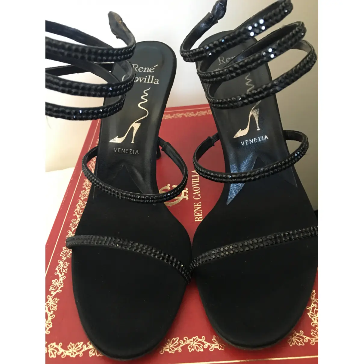 Buy Rene Caovilla Leather sandal online - Vintage