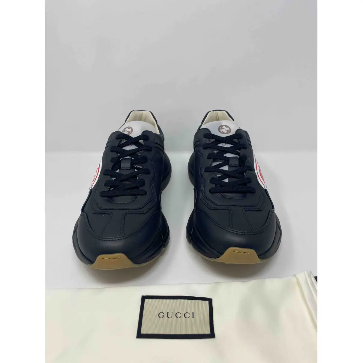 Buy Gucci Rhyton leather low trainers online