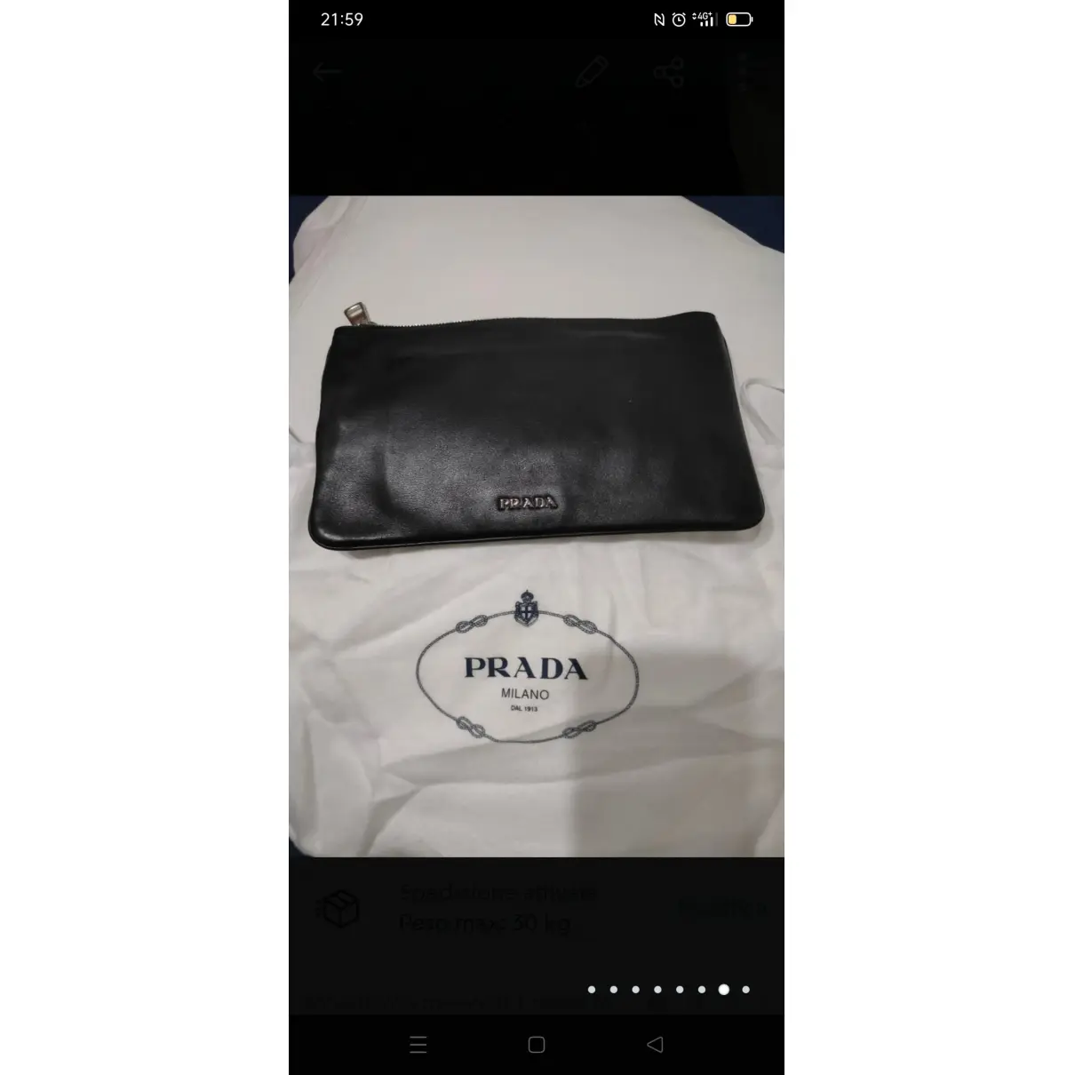 Buy Prada Ribbon leather clutch bag online