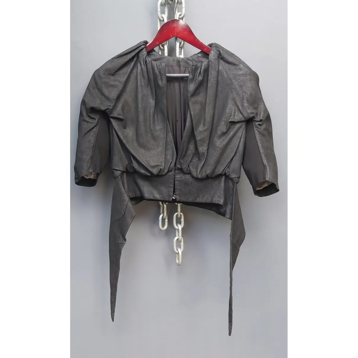 Buy Rick Owens Leather biker jacket online