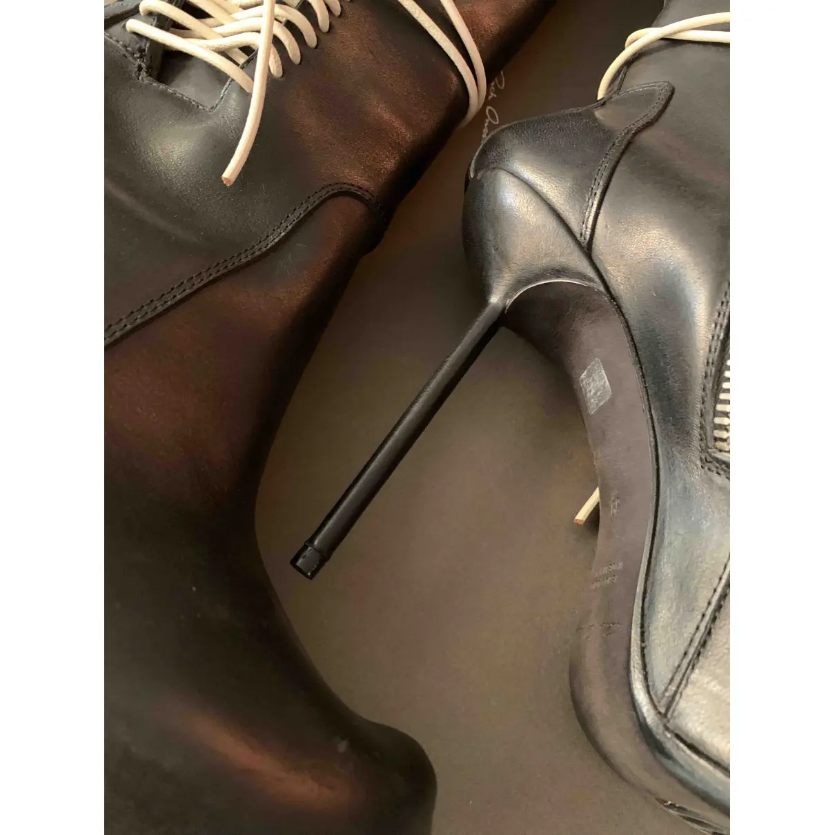 Buy Rick Owens Leather riding boots online