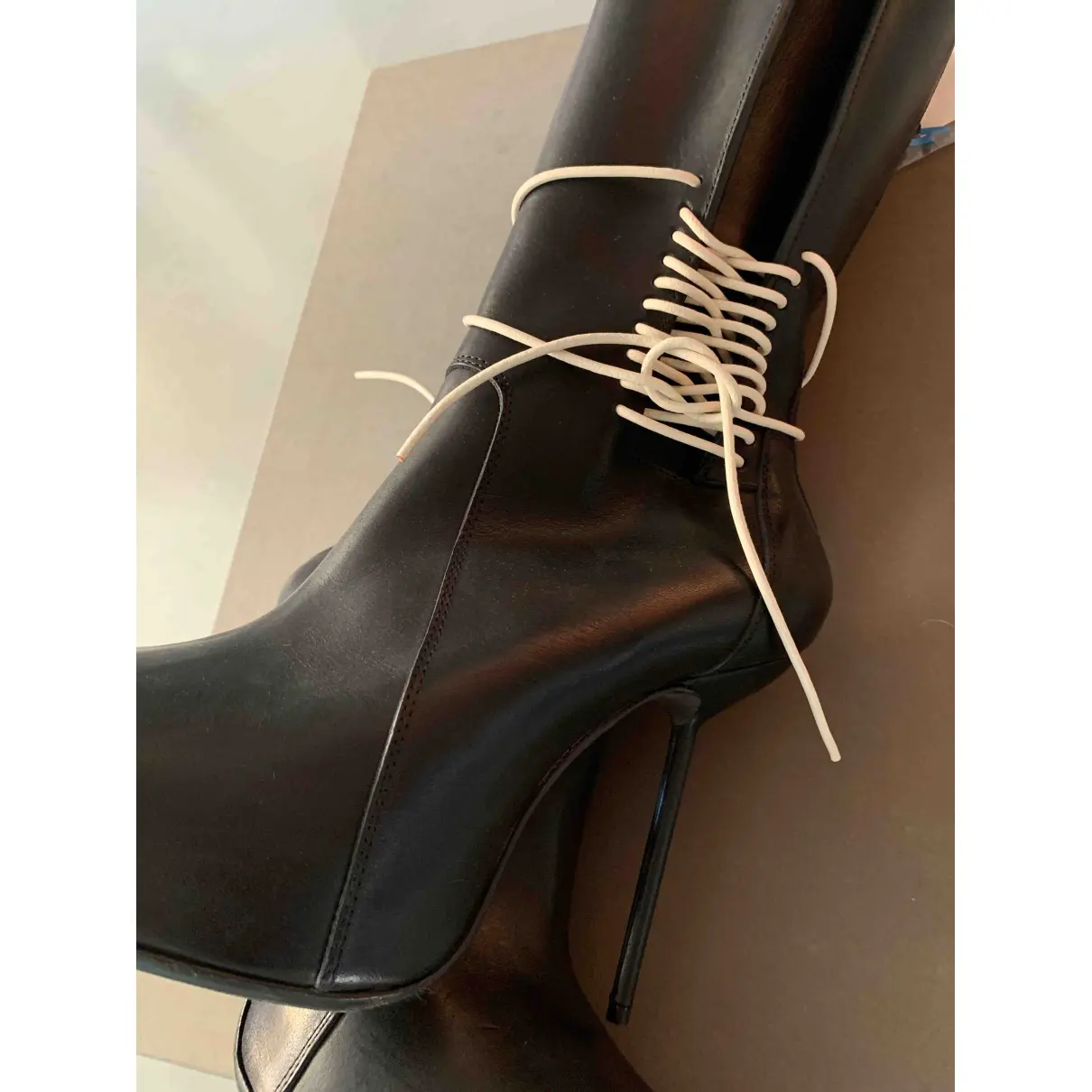 Leather riding boots Rick Owens