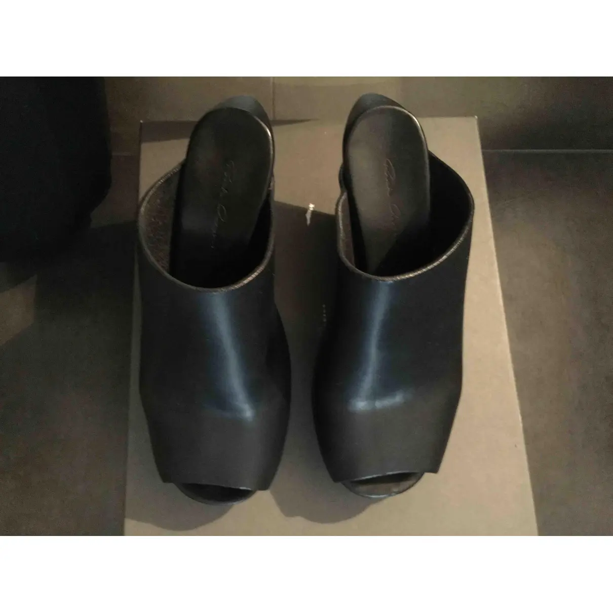 Leather mules & clogs Rick Owens