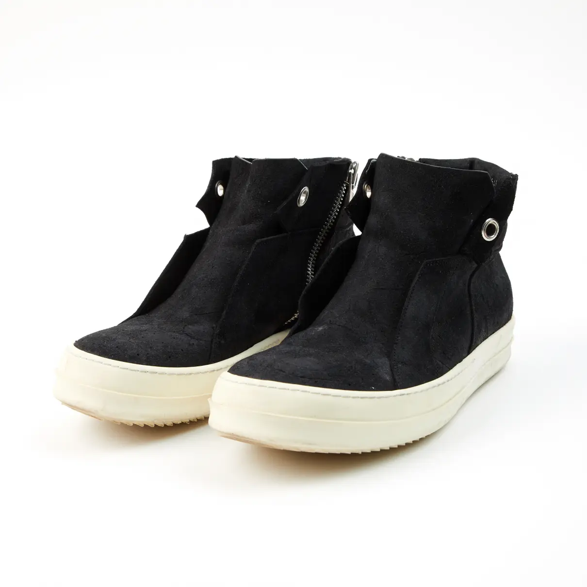 Buy Rick Owens Leather high trainers online