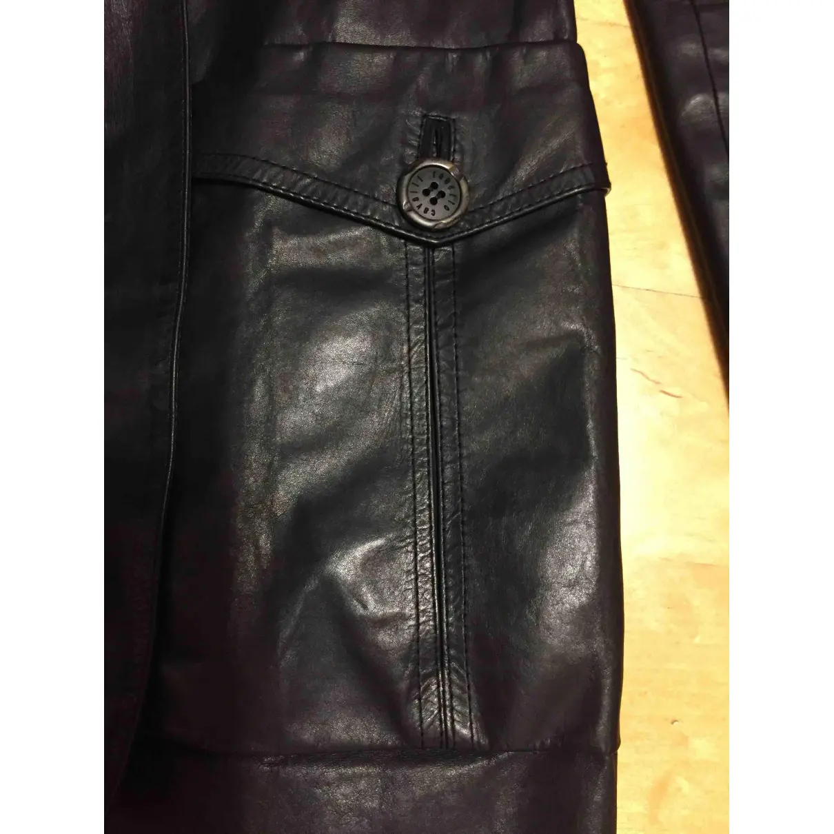 Leather biker jacket Roberto Cavalli