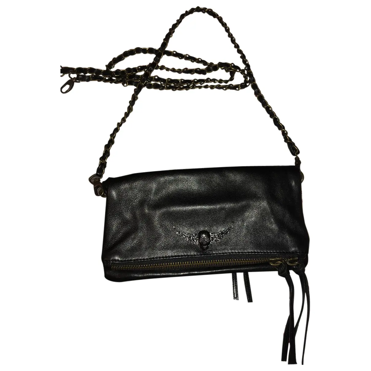Rock leather clutch bag Zadig & Voltaire