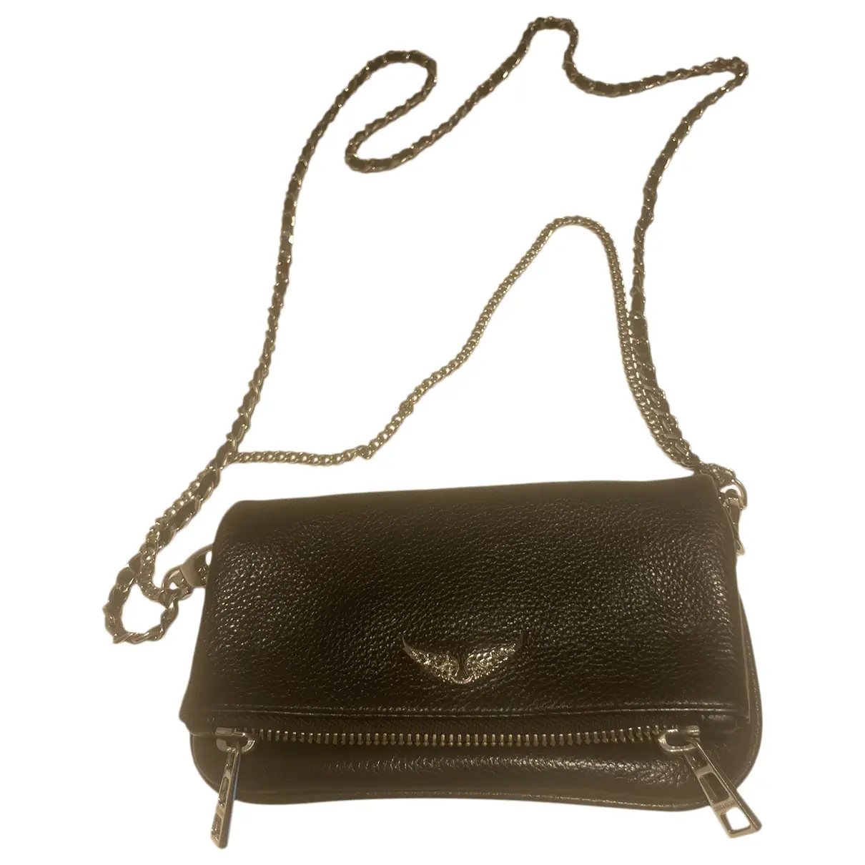 Rock leather clutch bag