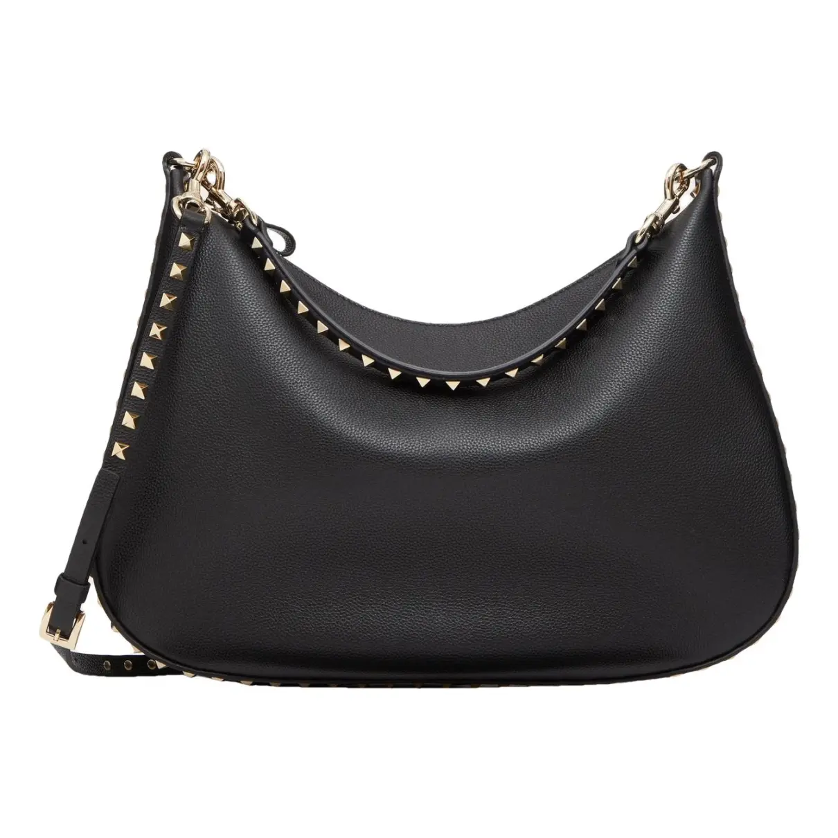 Rockstud Hobo leather handbag