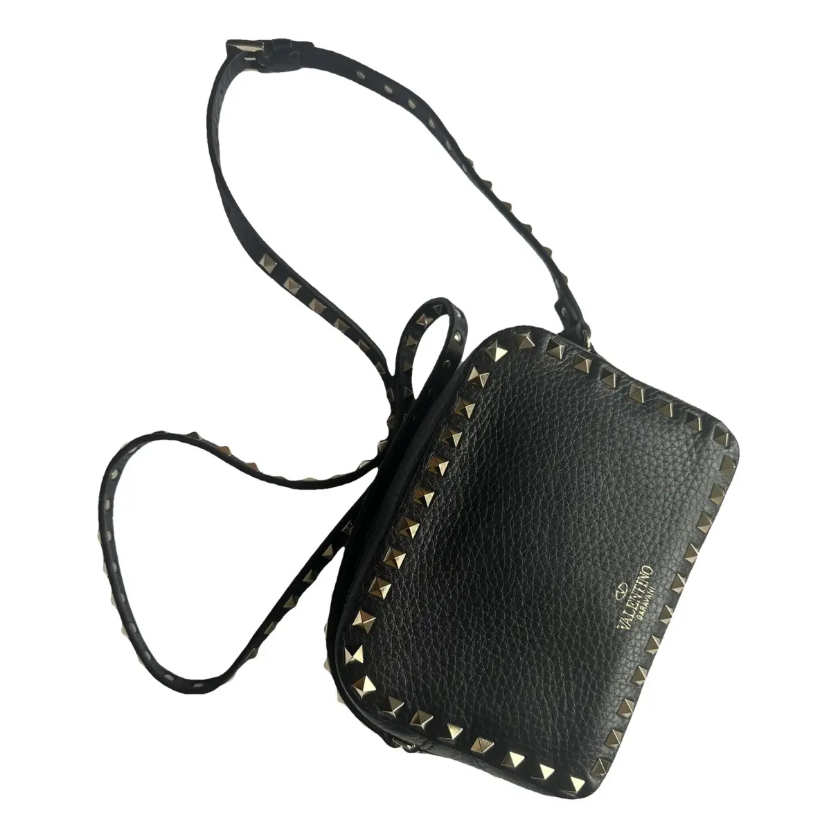 Rockstud leather handbag