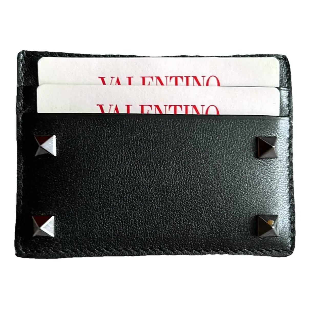 Rockstud leather wallet