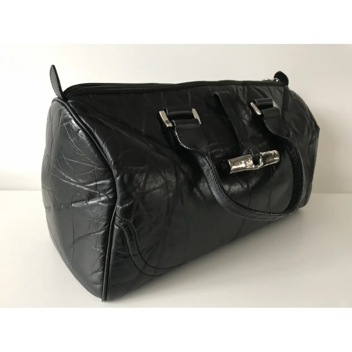 Roseau leather bowling bag Longchamp