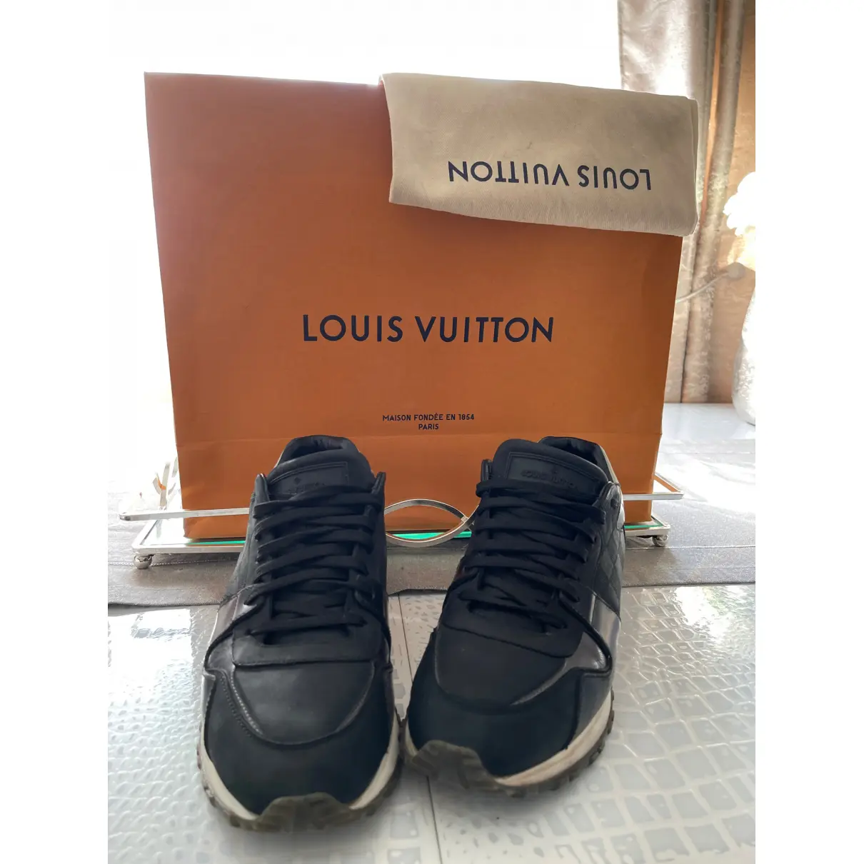 Buy Louis Vuitton Run Away leather low trainers online