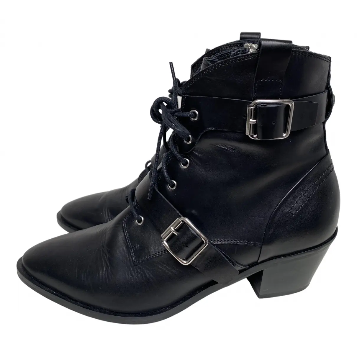 Leather biker boots Russell & Bromley