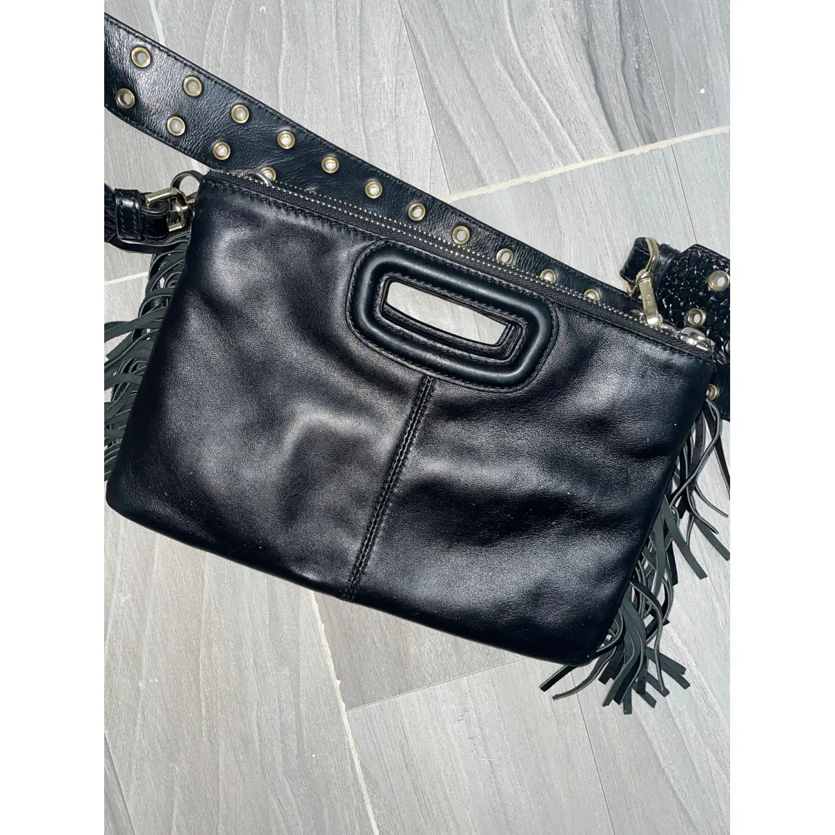 Buy Maje Sac M leather crossbody bag online