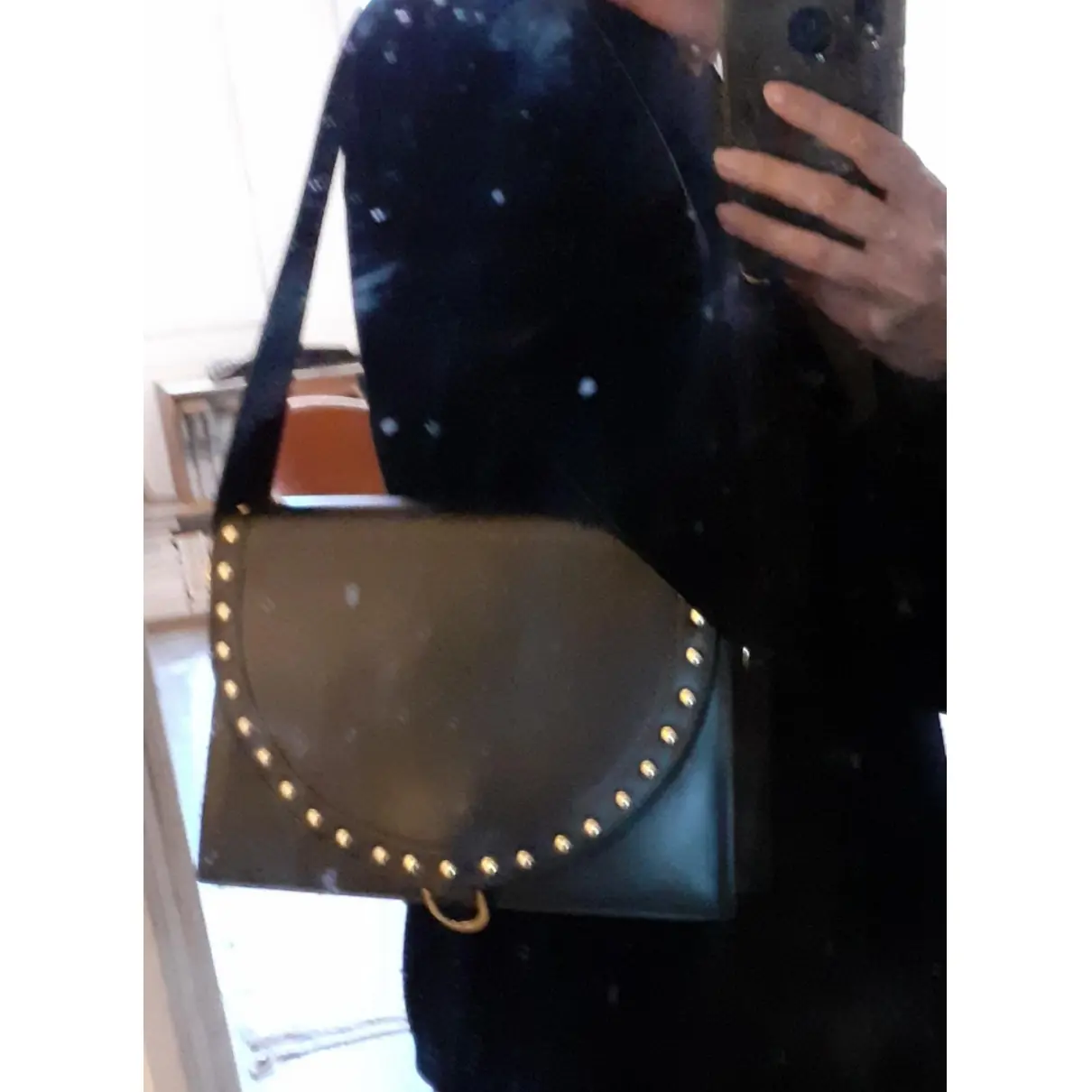 Leather handbag Sacai