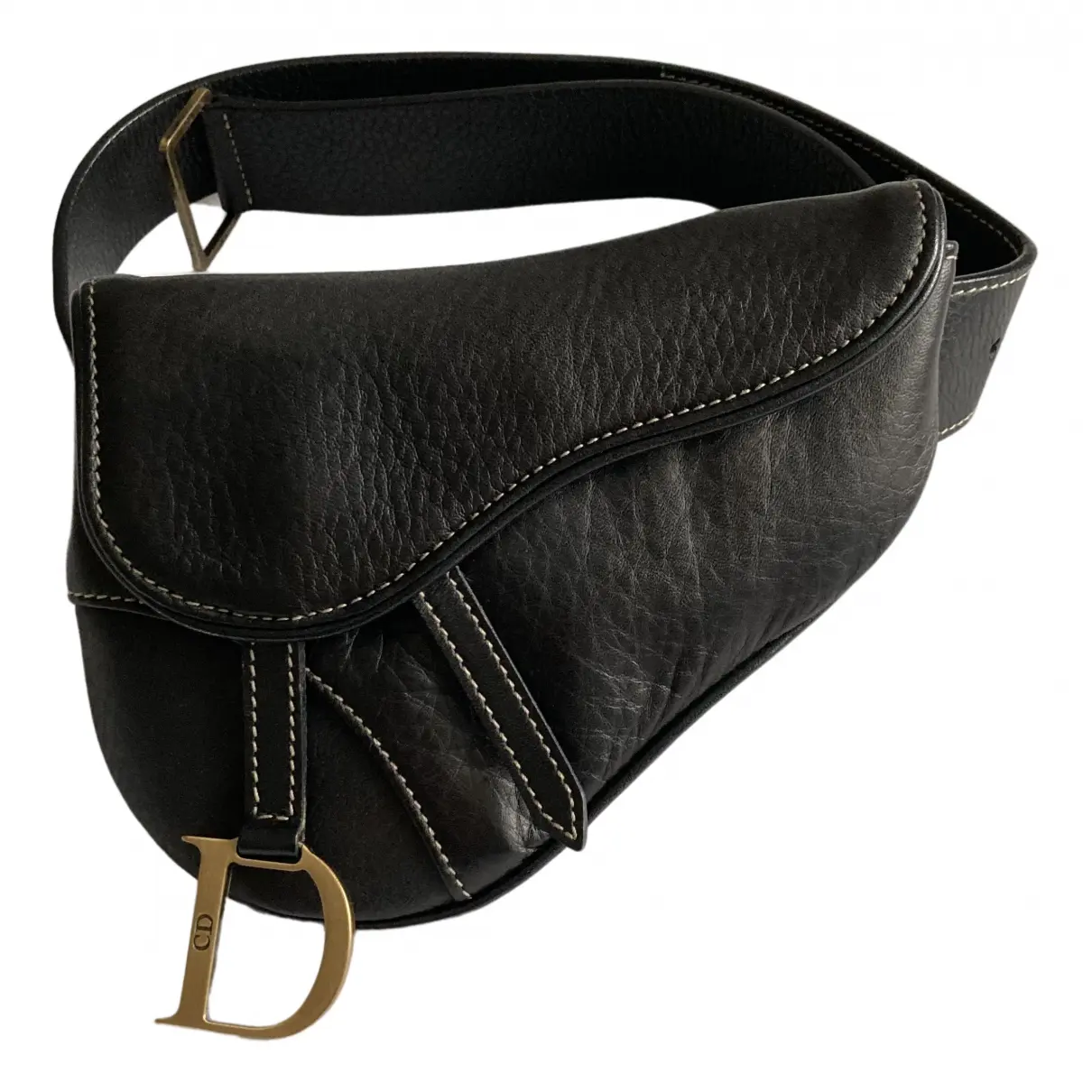 Saddle leather clutch bag Dior - Vintage