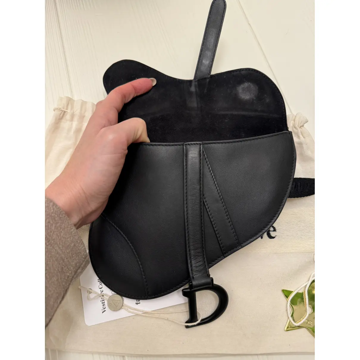 Saddle leather clutch bag Dior